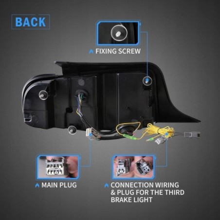 FORD MUSTANG 2010-12 LAMPA LAMPY TYŁ LEWA + PRAWA LED VLAND KIERUNEK ŻÓŁTY
