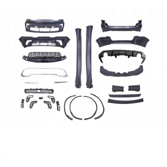 ZDERZAK PRZÓD + TYŁ NAKŁADKI KOMPLET BODY KIT DODGE DURANGO SRT 2021-2024