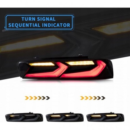 CHEVROLET CAMARO 2016- LAMPA LAMPY TYŁ LED KPL VLAND DYMIONE +WSTECZNY 6PIN
