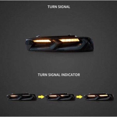 CHEVROLET CAMARO 2016- LAMPA LAMPY TYŁ LED KPL VLAND DYMIONE +WSTECZNY 6PIN