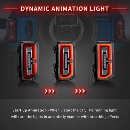 FORD BRONCO 2021-2024 LAMPA LAMPY TYLNE FULL LED VLAND LEWA + PRAWA KOMPLET