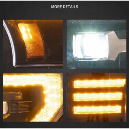 LAMPA LAMPY PRZÓD KOMPLET LED DRL BIAŁY VLAND SOCZEWKI FORD F-150 2015-2017