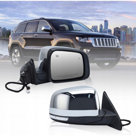 JEEP GRAND CHEROKEE WK2 2011-21 LUSTERKO PRAWE CHROM KIERUNEK MARTWA STREFA