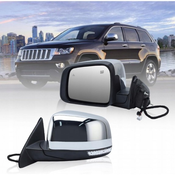 JEEP GRAND CHEROKEE WK2 2011-21 LUSTERKO LEWE CHROM KIERUNEK MARTWA STREFA
