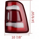 DODGE RAM 1500 2019-24 LAMPA TYŁ PRAWA LED Z CZERWONY POD BSM MARTWE POLE