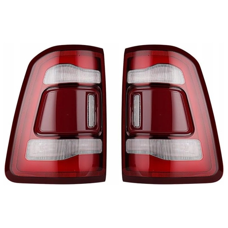 DODGE RAM 1500 2019-23 LAMPA TYŁ PRAWA +LEWA LED KOMPLET Z CZERWONY POD BSM