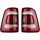 DODGE RAM 1500 2019-23 LAMPA TYŁ PRAWA +LEWA LED KOMPLET Z CZERWONY POD BSM