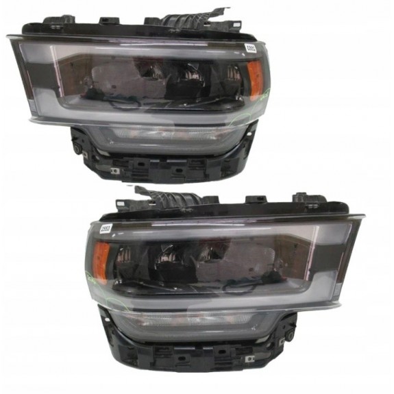 DODGE RAM 2500 3500 2019-2024 LAMPA LAMPY PRZEDNIE LED KOMPLET NOWE CZARNE