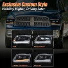 DODGE RAM 2009-2018 LAMPA LAMPY LED VLAND LEWA + PRAWA KPL BLACK 2 SOCZEWKI