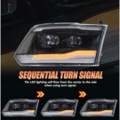 DODGE RAM 2009-2018 LAMPA LAMPY LED VLAND LEWA + PRAWA KPL BLACK 2 SOCZEWKI