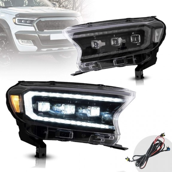 FORD RANGER T6 T7 T8 2016-2021 LAMPA LAMPY PRZÓD FULL LED VLAND LEWA +PRAWA