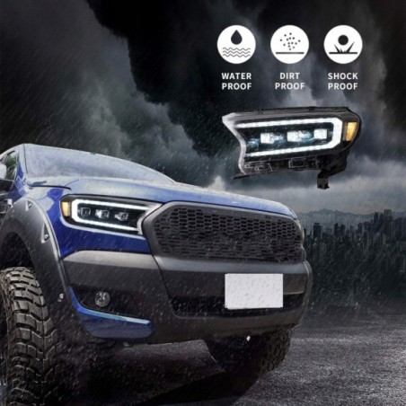 FORD RANGER T6 T7 T8 2016-2021 LAMPA LAMPY PRZÓD FULL LED VLAND LEWA +PRAWA