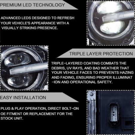 FORD BRONCO 2021-2024 LAMPA LAMPY PRZÓD FULL LED DRL VLAND LEWA + PRAWA
