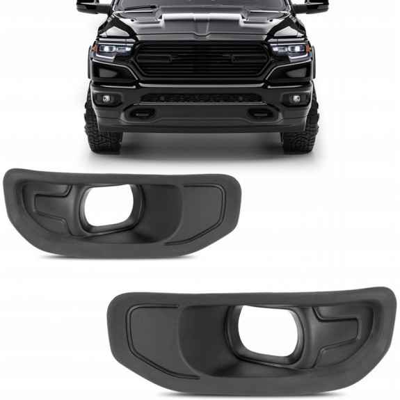 DODGE RAM 1500 V 2019-2024 RAMKA ATRAPA HALOGENU LEWA + PRAWA KPL OE MOPAR