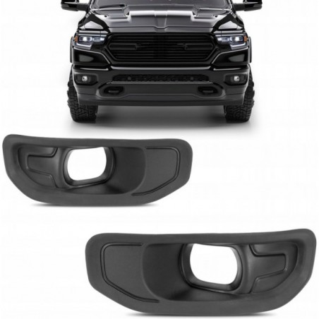 DODGE RAM 1500 V 2019-2024 RAMKA ATRAPA HALOGENU LEWA + PRAWA KPL OE MOPAR