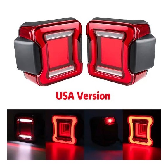 LAMPA LAMPY TYŁ CZERWONE KOMPLET LED ANIMACJA JEEP WRANGLER JL 2018-2023