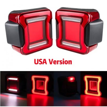 LAMPA LAMPY TYŁ CZERWONE KOMPLET LED ANIMACJA JEEP WRANGLER JL 2018-2023