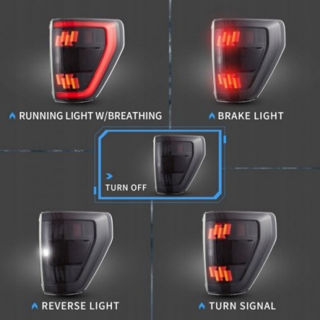 FORD F150 F-150 2021- LAMPA LAMPY LED VLAND KPL LEWA + PRAWA DYMIONE ŻÓŁTY