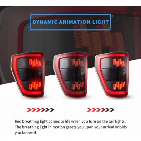 FORD F150 F-150 2021- LAMPA LAMPY LED VLAND KPL LEWA + PRAWA DYMIONE ŻÓŁTY