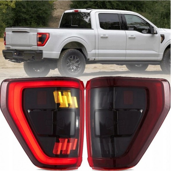 FORD F150 F-150 2021- LAMPA LAMPY LED VLAND KPL LEWA + PRAWA CZERWONE ŻÓŁTY