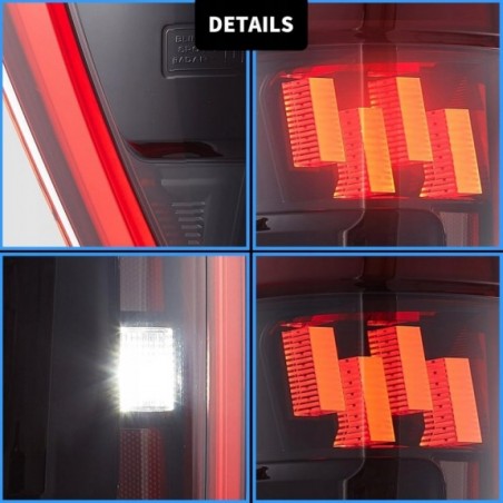 FORD F150 F-150 2021- LAMPA LAMPY LED VLAND KPL LEWA + PRAWA CZERWONE ŻÓŁTY