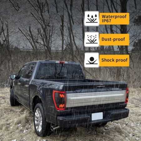 FORD F150 F-150 2021- LAMPA LAMPY LED VLAND KPL LEWA + PRAWA CZERWONE ŻÓŁTY