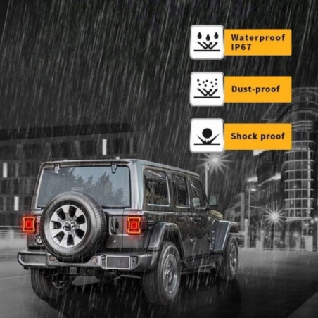 JEEP WRANGLER JL 2018-2023 LAMPA LAMPY TYŁ LED KOMPLET EUROPA VLAND DYMIONE