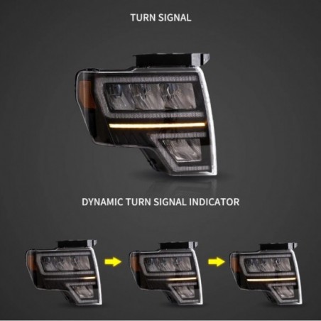 FORD F150 F-150 2009-2014 LAMPA LAMPY PRZEDNIE LED VLAND KOMPLET LEWA+PRAWA