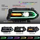 LAMPA LAMPY PRZEDNIE Z LED RGB VLAND EU KOMPLET DODGE CHARGER 2015-2023