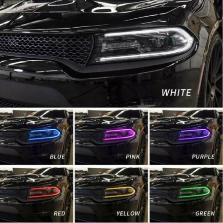 LAMPA LAMPY PRZEDNIE Z LED RGB VLAND EU KOMPLET DODGE CHARGER 2015-2023