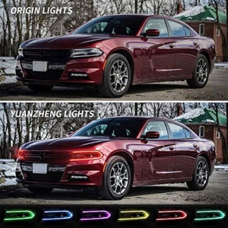LAMPA LAMPY PRZEDNIE Z LED RGB VLAND EU KOMPLET DODGE CHARGER 2015-2023