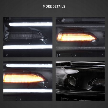LAMPA LAMPY PRZEDNIE Z LED VLAND KOMPLET EUROPA DODGE CHARGER 2015-2023
