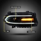 LAMPA LAMPY PRZEDNIE Z LED VLAND KOMPLET EUROPA DODGE CHARGER 2015-2023