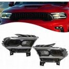 DODGE DURANGO 2021- LAMPA PRZÓD Z LED KIERUNEK ŻARÓWKA PRAWA + LEWA CZARNA