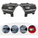 DODGE DURANGO 2021- LAMPA PRZÓD Z LED KIERUNEK ŻARÓWKA PRAWA + LEWA CZARNA