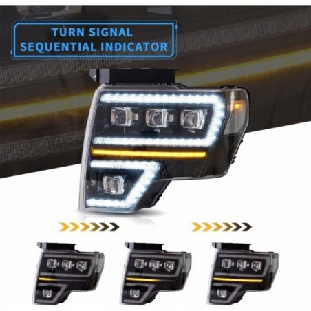 FORD F150 F-150 2009-14 LAMPA LAMPY MATRIX EU LED VLAND KOMPLET LEWA +PRAWA