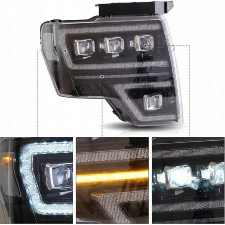 FORD F150 F-150 2009-14 LAMPA LAMPY MATRIX EU LED VLAND KOMPLET LEWA +PRAWA