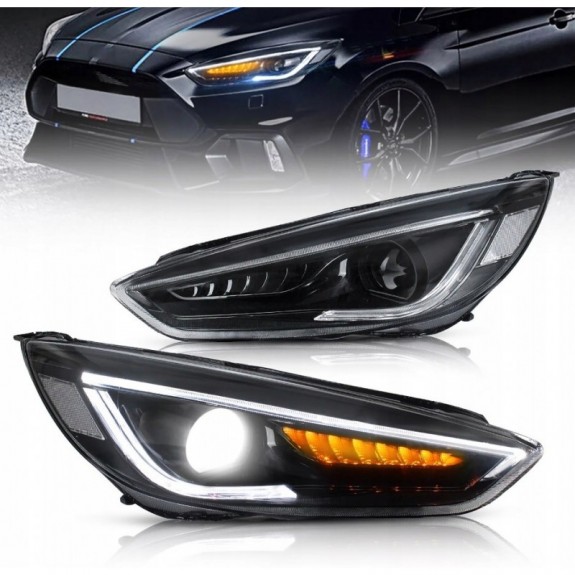 FORD FOCUS 2015-18 LAMPA LAMPY KOMPLET PRZEDNIE LED VLAND DEMON EYE EUROPA