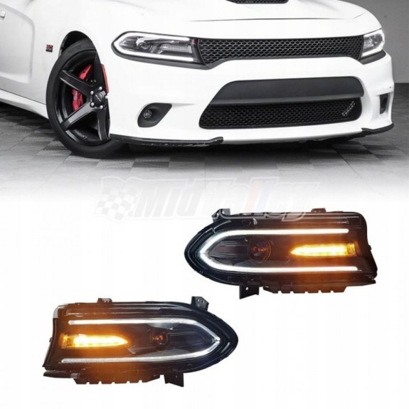 DODGE CHARGER 2015-2023 LAMPA XENON PRAWA + LEWA KPL GOŁA BEZ PRZETWORNICY