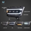 LAMPA LAMPY LED CZARNE SOCZEWKI VLAND MATRIX KOMPLET DODGE RAM 1500 2019-24