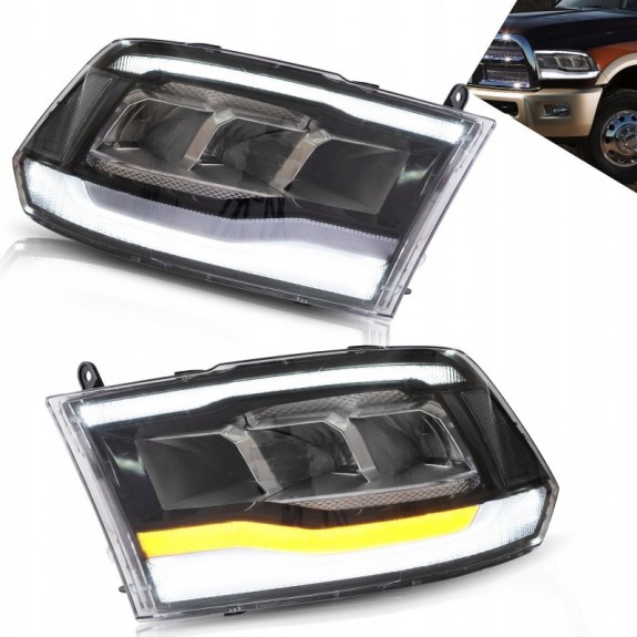 LAMPA LED VLAND DRL BLUE LEWA + PRAWA BLACK KPL EUROPA DODGE RAM 2009-2018