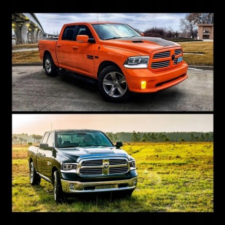 LAMPA LED VLAND DRL BLUE LEWA + PRAWA BLACK KPL EUROPA DODGE RAM 2009-2018