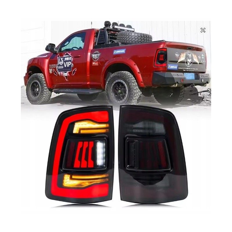 DODGE RAM 1500 2009- LAMPA LAMPY TYŁ KPL LED EUROPA ŻÓŁTY KIERUNEK DYMIONE