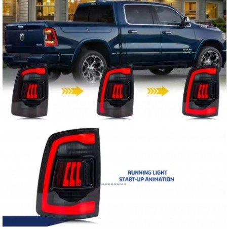 DODGE RAM 1500 2009- LAMPA LAMPY TYŁ KPL LED EUROPA ŻÓŁTY KIERUNEK DYMIONE