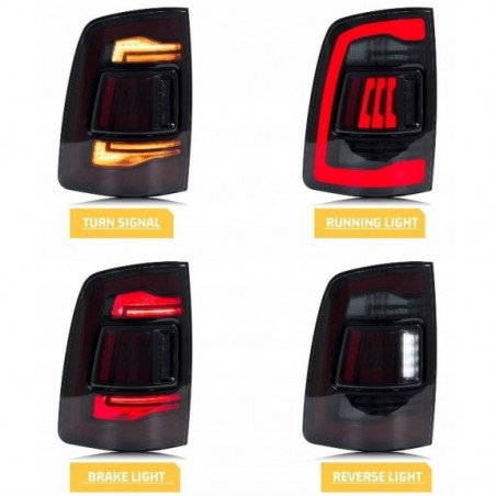 LAMPA LAMPY KPL TYŁ LED EUROPA ŻÓŁTY KIERUNEK CZYSTE DODGE RAM 1500 2009-18