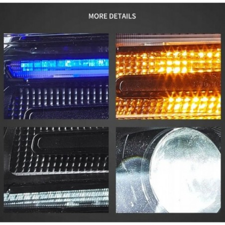 LAMPA LAMPY LED Z BIAŁY DRL VLAND KOMPLET JEEP GRAND CHEROKEE WK2 2014-2021