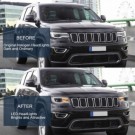 LAMPA LAMPY LED Z BIAŁY DRL VLAND KOMPLET JEEP GRAND CHEROKEE WK2 2014-2021