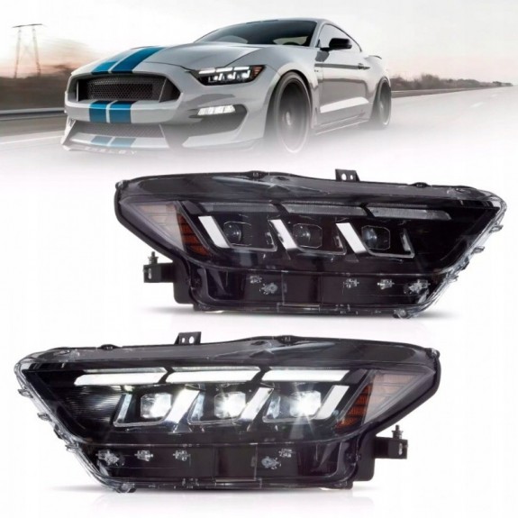 FORD MUSTANG 2015-2017 LAMPA LAMPY FULL LED LEWA + PRAWA VLAND EU STYL S650