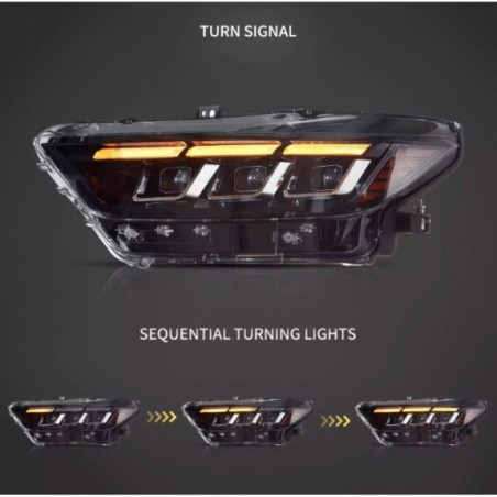 FORD MUSTANG 2015-2017 LAMPA LAMPY FULL LED LEWA + PRAWA VLAND EU STYL S650
