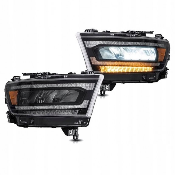 LAMPA LAMPY FULL LED VLAND KOMPLET EURO OBRYS ŻÓŁTY DODGE RAM 1500 V 2019-